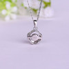 YL Flower 925 Sterling Silver Topaz Necklaces Pendants for Women Fine Jewelry Natural Dancing Topaz Stone for Best Friends Gift