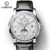 Vintage simple style Automatic Mechanical Switzerland Luxury Brand LOBINNI Watch Men Sapphire Waterproof Men's Clock Male Watch