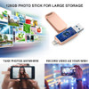 Usb 256GB 3 in 1 USB Flash Drive 128GB for iPhone/PC/Android Series Pen Drive Usb Flash 3.0 Memoria Stick with Typc-C Adapter