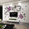 New arrival Flower vine 3d Acrylic crystal wall stickers Bedroom Background DIY Art wall decor sofa wall mirror wall stickers 