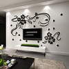 New arrival Flower vine 3d Acrylic crystal wall stickers Bedroom Background DIY Art wall decor sofa wall mirror wall stickers 