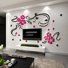 New arrival Flower vine 3d Acrylic crystal wall stickers Bedroom Background DIY Art wall decor sofa wall mirror wall stickers 