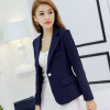 Autumn 2019 Women Korean Coats Long Sleeve Coat Plus Size Casual Jacket One Button Suit Ladies Red Black Coats Office Work Suits