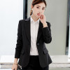 Autumn 2019 Women Korean Coats Long Sleeve Coat Plus Size Casual Jacket One Button Suit Ladies Red Black Coats Office Work Suits