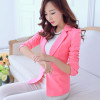 New Women's Spring Autumn Blazers Jackets Fashion Single Button Blaser Female White/Black/Pink/Blue Ladies Blazer