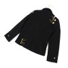 [EAM] Women Black Mesh Pin Split Temperament Blazer New Lapel Long Sleeve Loose Fit Jacket Fashion Spring Autumn 2020 1H849