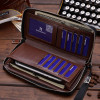 New Men Leather Wallet High Quality Zipper Wallets Men Long Purse Male Clutch Phone Bag Wristlet Coin Purse Card Holder MWS184