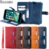 For Apple iPhone 6 Plus 6S Plus Multifunction Case iPhone6 Leather PU Stand Card Slots Flip Wallet Detachable 3 in 1 Phone Cover