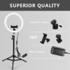 12" LED Ring Light Annular Lamp Bi-color 3200K-5500K CRI95 24W Ring Lamps for Video YouTube Photo Ringlight Makeup Light