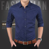 New Spring Men Shirts Casual Slim Fit Long Sleeve Shirt For Male designer Print Camisa Brand Dress Shirt Big Size M~5XL CA3