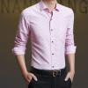 spring and autumn fashion new men's casual long sleeve plaid shirt / Men's Slim Fits Business Dress Print Shirts Blouses