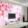 beibehang wallpaper wall murals wall stickers pink warm flowers romantic fashion 3D stereo TV backdrop wall papel de parede