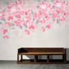 Photo Wallpaper Modern Watercolor Pink Flower 3D Stereo Flower Photo Wall Murals Living Room TV Self-Adhesive 3D Wall Stickers