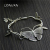 925 Sterling silver Multilayer Flowers Pendant Bracelets&Bangles Fashion Women Elephant Butterfly Charm Bracelet Jewelry gift 