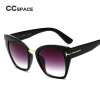 45079 Lady Oversized Sunglasses For Women Cat Eye Brand Designer Glasses Fashion Rivet T Eyewear UV400 Protection