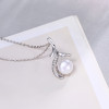 DAIMI Tree Pendant White Round Freshwater Pearl Pendant Crystal Necklace 925-Silver-Jewelry Fashion Jewelry For Women 199