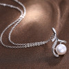 DAIMI Tree Pendant White Round Freshwater Pearl Pendant Crystal Necklace 925-Silver-Jewelry Fashion Jewelry For Women 199