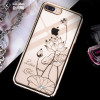 KINGXBAR Lotus Bling Diamonds Crystal Case For iPhone 7 8 Plus Luxury Brand Back Phone Cover For Women Hard Clear Shockproof