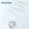 IFFURMON Fine Necklaces Freshwater Pearl Women Pendant 925 Sterling Silver Necklace Party Animal Chain Crystal Jewelry