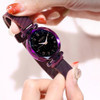 Starry Sky Women Watch Simple Magnet Buckle Luxury Fashion Ladies Watches Geometric Roman Numeral Quartz Watch