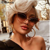 Cat Eye Personality Luxury Sunglasses Men Women 2019 Fashion Shades UV400 Vintage Glasses 47959