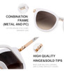 FENCHI White Cat Eye Women Sunglasses High Quality Black Transparent Female Sun Glasses Oculos De Sol Feminino zonnebril dames