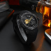 MEGALITH Fashion Gold Dragon Sculpture Men Watch Automatic Mechanical Watch Waterproof Silicone Strap Wristwatch Relojes Hombre