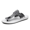 2018 Canvas Sandals Men Black Blue Grey Flip Flops Casual Flat Sandals Summer Beach Slipper Men Comfort Design Flip Flops Shoes