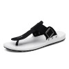 2018 Canvas Sandals Men Black Blue Grey Flip Flops Casual Flat Sandals Summer Beach Slipper Men Comfort Design Flip Flops Shoes