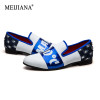 MEIJIANA Driving Comfort shoes Men's Outdoorcasual Shoes 2019 New Fashion Luxury Loafers Work Shoes Blue and White With Denim