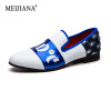 MEIJIANA Driving Comfort shoes Men's Outdoorcasual Shoes 2019 New Fashion Luxury Loafers Work Shoes Blue and White With Denim