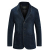 New Mens Denim Blazer Men Fashion Cotton Vintage Suit Jacket 4XL Male Blue Coat Denim Jacket men slim fat Jeans Blazers CY2182