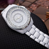 Fashion White Watches Women Crystal Watches Imitation Ceramic Band Quartz Watches Fashion Women Wristatches reloj mujer hodinky 