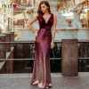 Robe De Soiree Ever Pretty EZ07767 New Sexy V-neck Sleeveless Mermaid Burgundy Long Evening Dresses Elegant Abendkleider 2020