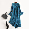  Irregular Elegant Fishtail Summer Party Dress 2020 New Autumn Sex Hollow Out Long Sleeve Dresses Maxi Vestidos LX1846