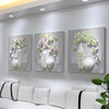 Sofa background wall decoration painting living room triptych frameless painting room decoration mural 3D relief painting