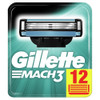 Replaceable Razor Blades for Men Gillette Mach 3 Blade Shaving 12 Pcs Cassettes Shaving Mak3 Shaving Cartridge Mach3 