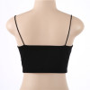 Summer Sexy Female Crop Tops 95% Cotton Women Sleeveless Straps Tank Top Solid Fitness Lady Camis Casual White Black Top W1