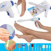 Pedi Pistol Motorized Pedicure Kit with 10 Precision Crafted Heads for Professional Foot Care