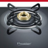 Prestige Royale Plus Schott Glass 3 Burner Gas Stove, Manual Ignition, Black