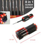8-In-1 Multi Screwdriver kit with powerful Led Torch