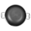 Bergner Hitech Prism Non-Stick Stainless Steel Wok with Glass Lid, 20 cm, 1.5 litres. Induction Base 