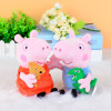 Genuine 4PCS 19-30CM pink Peppa Pig Plush pig Toys high quality Soft Stuffed cartoon Animal Doll For Children's Gift