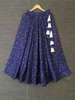 Designer Heavy Cotton Fabric Blue Skirt Super Quality Digital Print