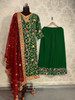 New Designer Kurtis Palazzo With Duptta-Green (Size- XL)