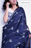 Cotton Mulmul Handblock Print Blue-2 Saree with Blouse