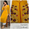 New Designer work Top Palazzo  Hot and Latest Palazzo   Kurtis-Yellow L-XL-XXL