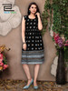 Indian Stylists Sleeves Rayon Print Black Kurti (Size-L) 