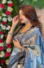 New 2021 Beautiful Rich Pallu & Jacquard Work Soft Lichi Silk Saree(Silver)