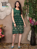 Indian Stylists Sleeves Rayon Print Green Kurti (Size-L)